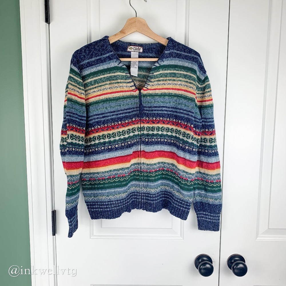 TIARA | Cotton Blend Zip Cardigan